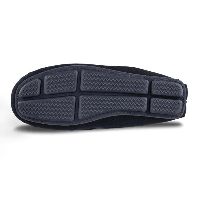 Isotoner® Mens Herringbone Lined Moccasin Navy Extra Image 5